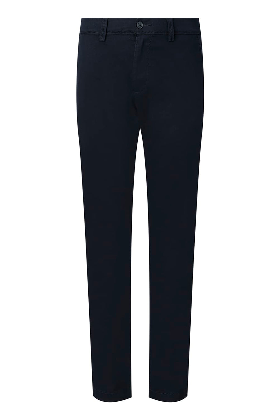 BASICS TAPERED FIT COLLEGIATE NAVY COTTON STRETCH STRUCTURE TROUSER
