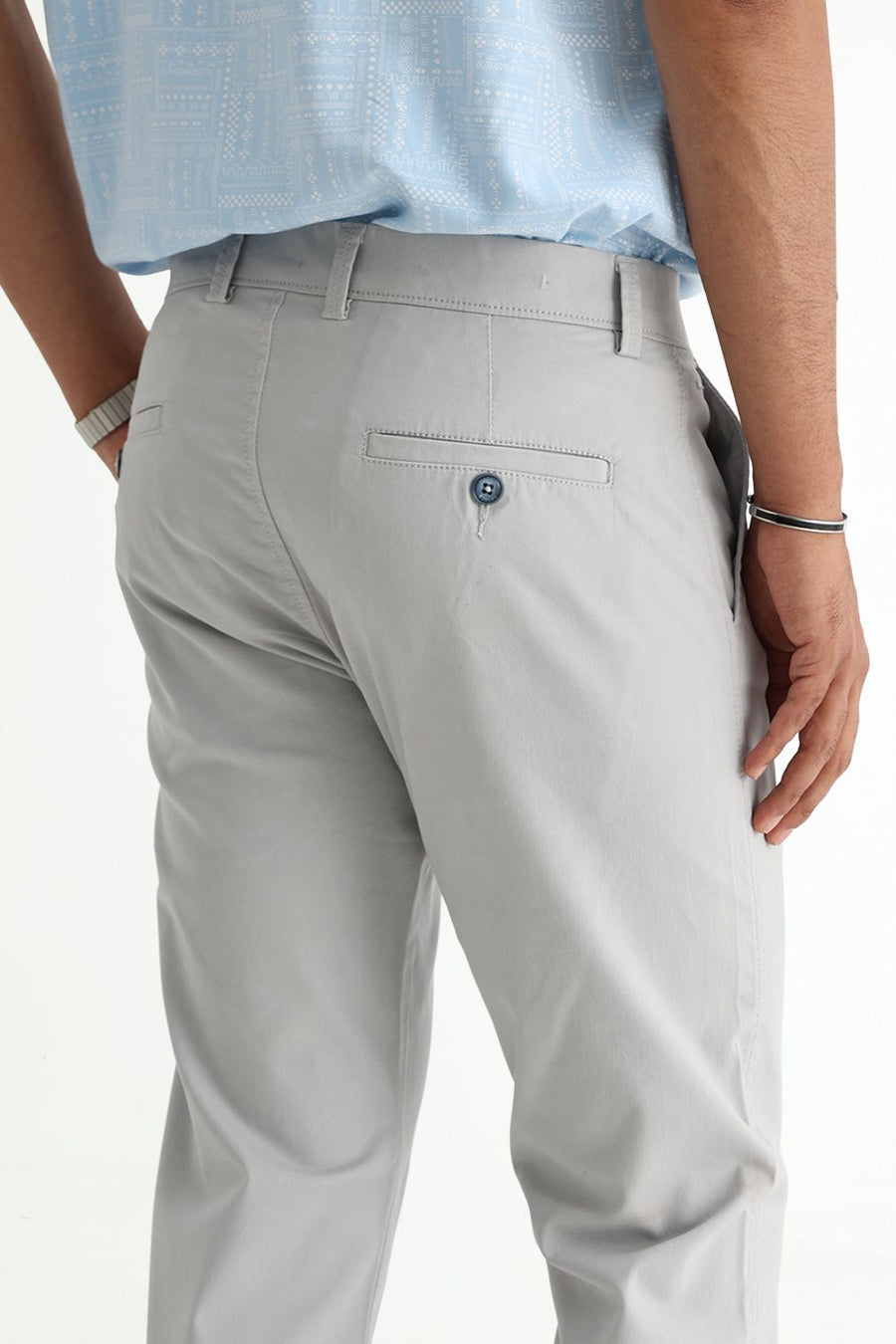 BASICS TAPERED FIT  COTTON STRETCH STRUCTURE TROUSER