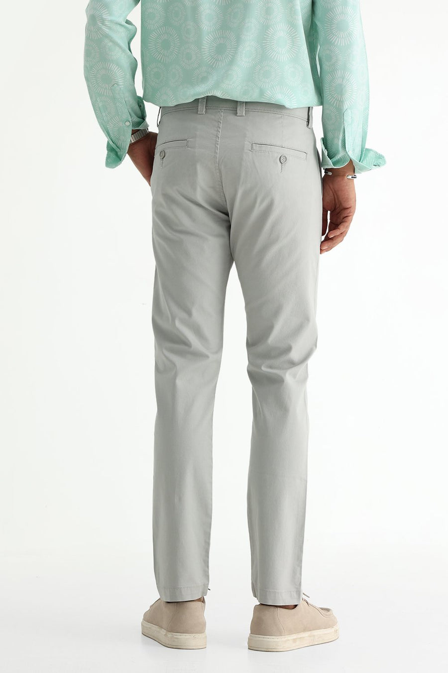 BASICS TAPERED FIT  COTTON STRETCH STRUCTURE TROUSER
