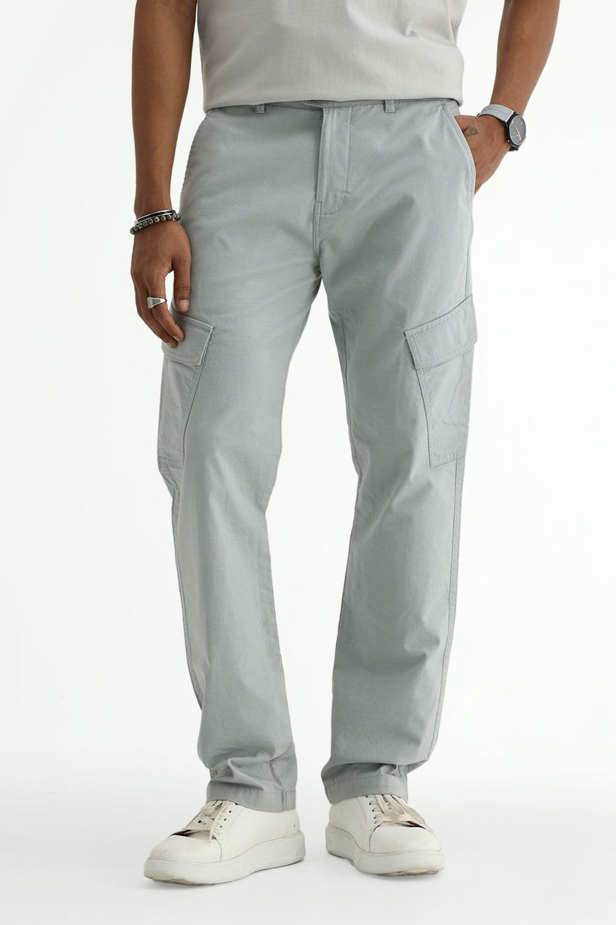 BASICS DRIFT FIT  COTTON STRUCTURE TROUSER