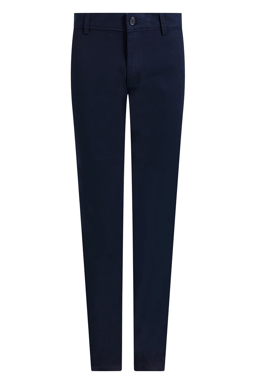 BASICS TAPERED FIT NAVY COTTON STRETCH STRUCTURE TROUSER