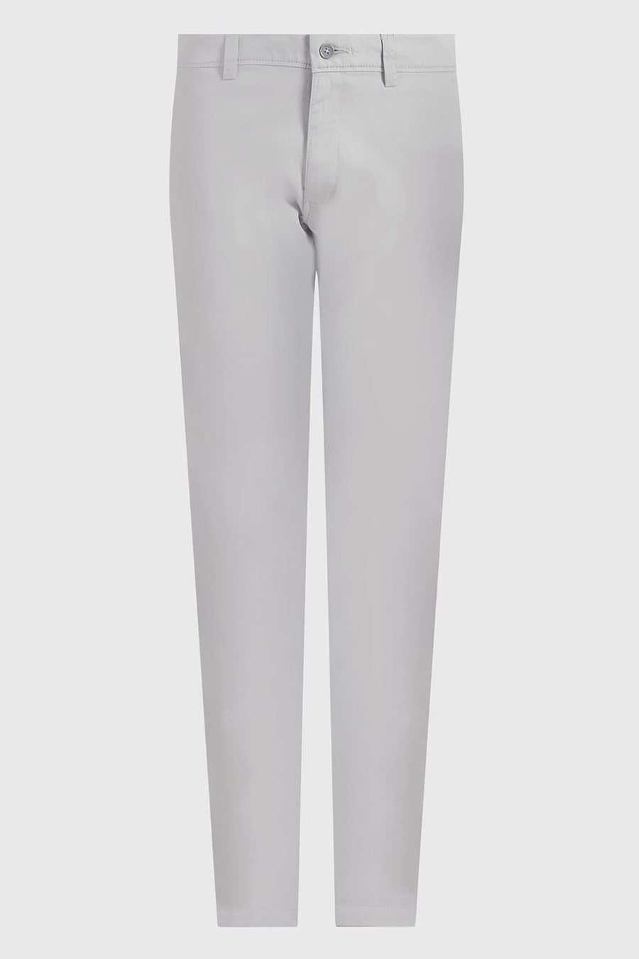 BASICS TAPERED FIT LIGHT GREY COTTON STRETCH STRUCTURE TROUSER