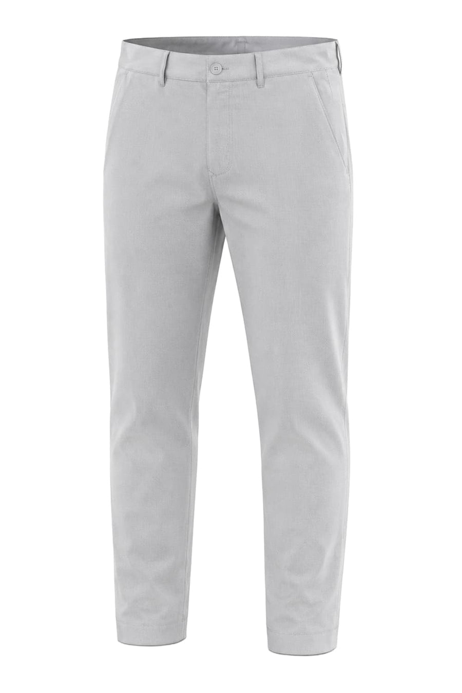 BASICS DRIFT FIT OYSTER GREY COTTON LINEN TROUSER