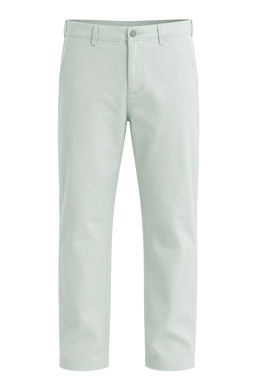 BASICS TAPERED FIT GRAY GREEN COTTON STRETCH STRUCTURE TROUSER