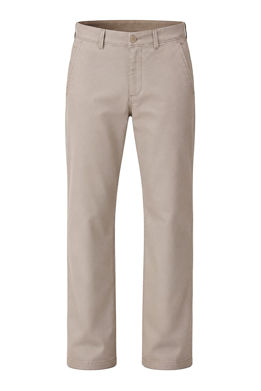 BASICS TAPERED FIT WINTER BROWN COTTON STRETCH STRUCTURE TROUSER