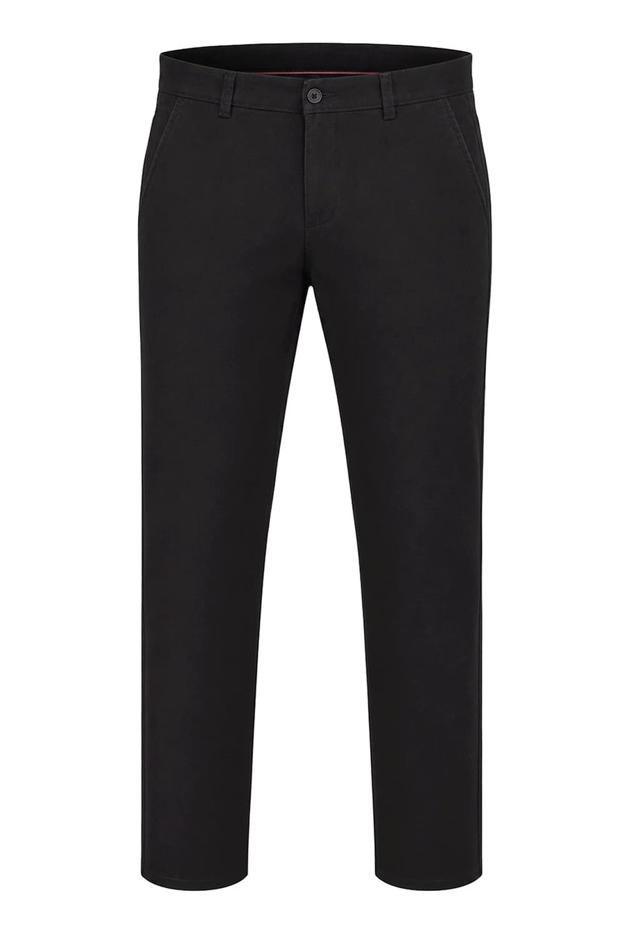BASICS TAPERED FIT UNEXPLORED GREEN COTTON STRETCH STRUCTURE TROUSER