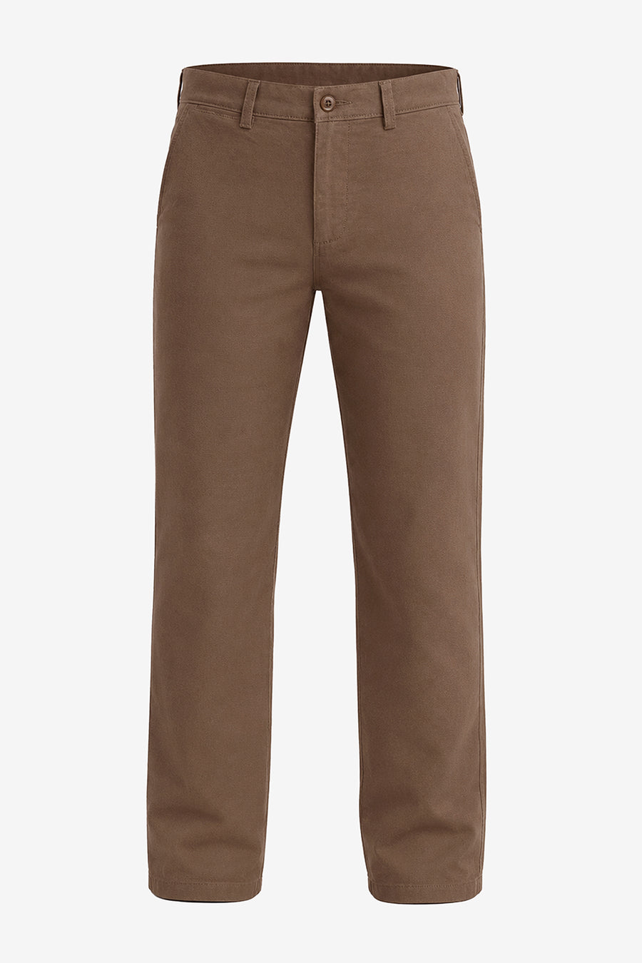 BASICS TAPERED FIT CHOCLATE CHIP KHAKI COTTON STRETCH STRUCTURE TROUSER