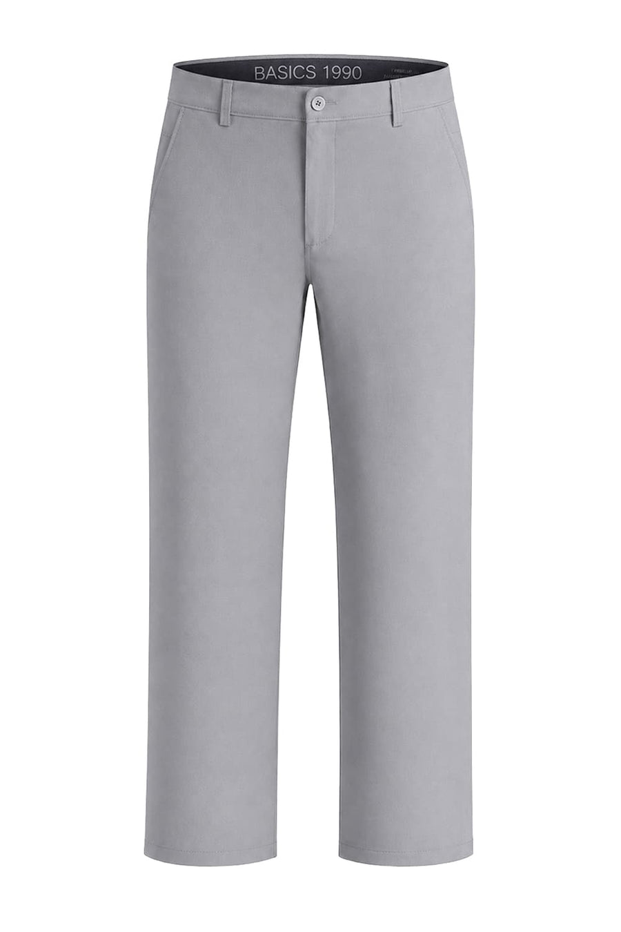 BASICS DRIFT FIT SHARK SKIN GREY POLYESTER VISCOSE STRETCH TROUSER