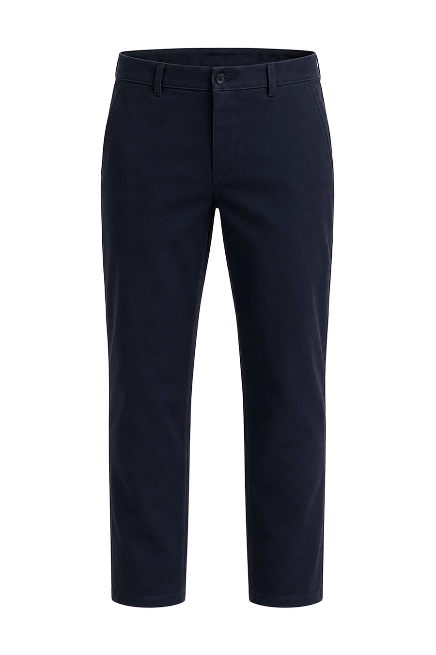 BASICS TAPERED FIT TOTAL ECLIPSE NAVY COTTON STRETCH STRUCTURE TROUSER