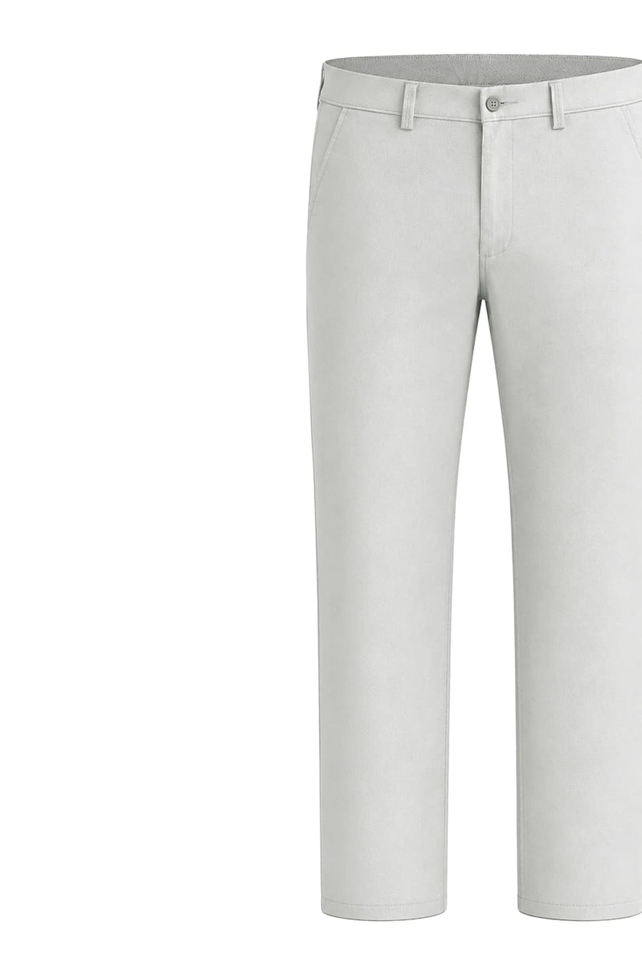 BASICS TAPERED FIT QUIET GREY COTTON STRETCH STRUCTURE TROUSER