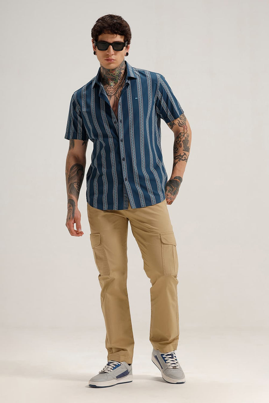 BASICS DRIFT FIT INCENSE KHAKI COTTON STRETCH RIBSTOP DOBBY TROUSER
