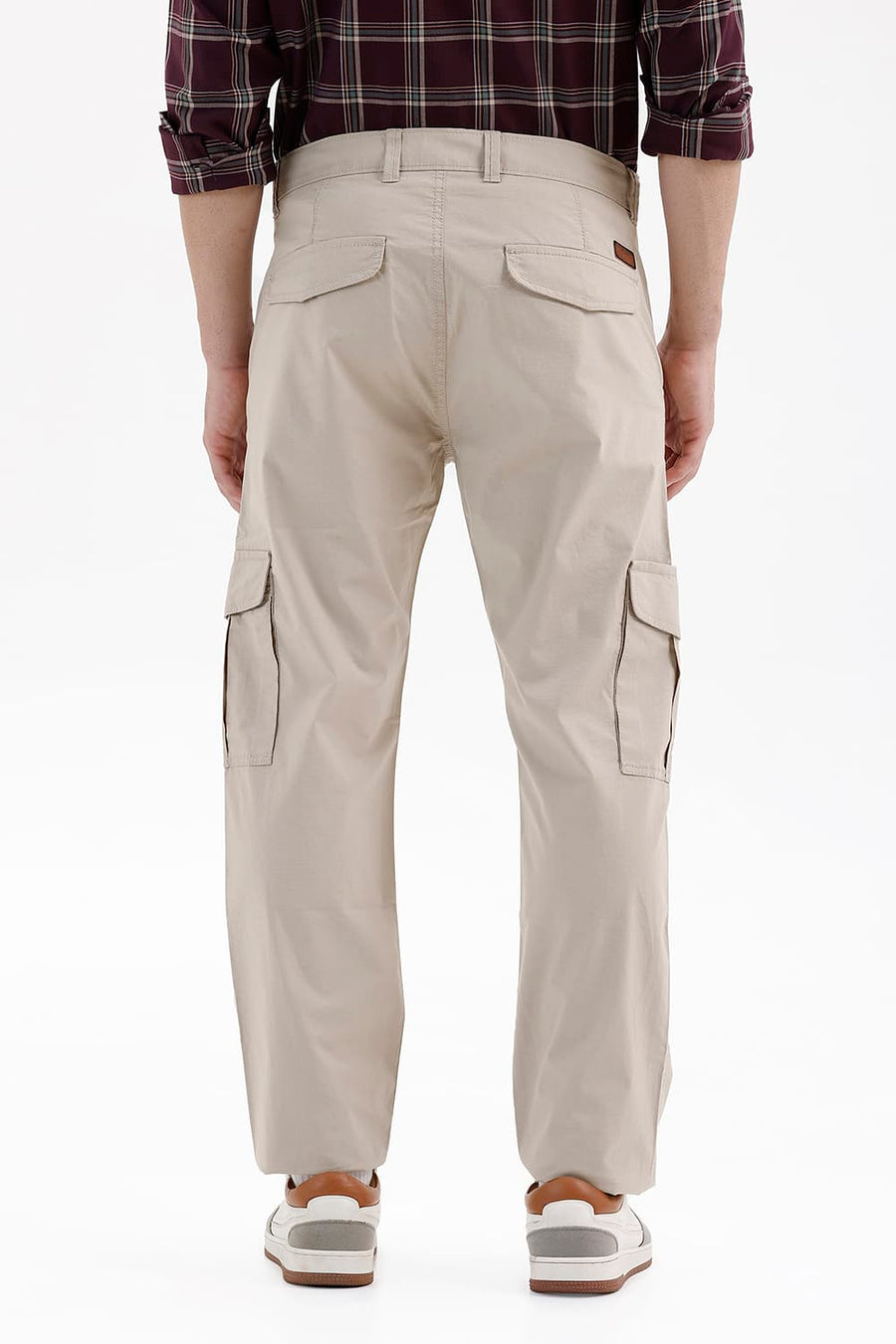 BASICS DRIFT FIT DOESKIN BEIGE COTTON STRETCH RIBSTOP DOBBY TROUSER