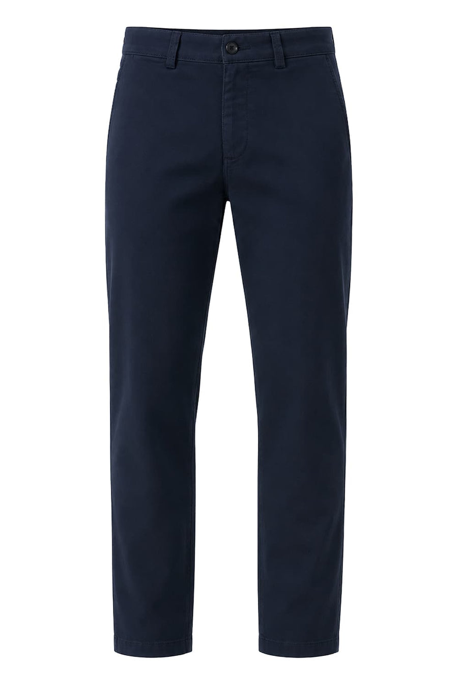 BASICS TAPERED FIT COLLGIATE NAVY COTTON STRETCH STRUCTURE TROUSER
