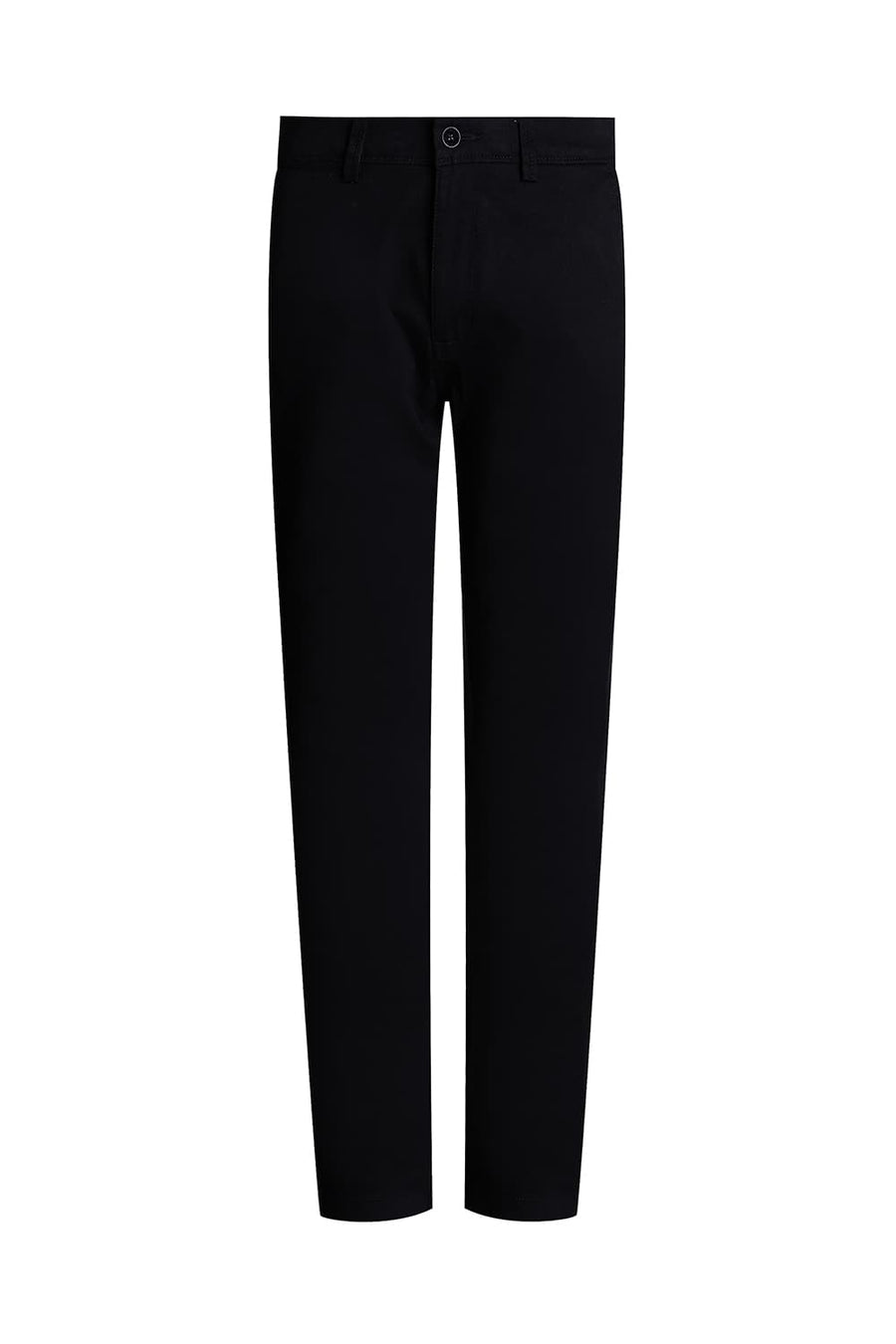 BASICS TAPERED FIT PHANTHOM BLACK COTTON STRETCH STRUCTURE TROUSER