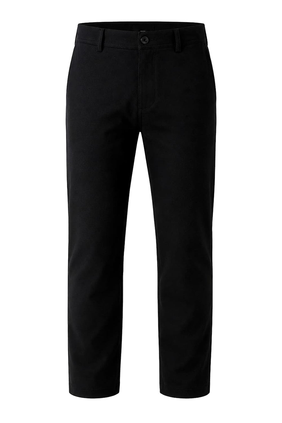 BASICS TAPERED FIT BRISTOL BLACK COTTON TENCEL STRETCH STRUCTURE TROUSER