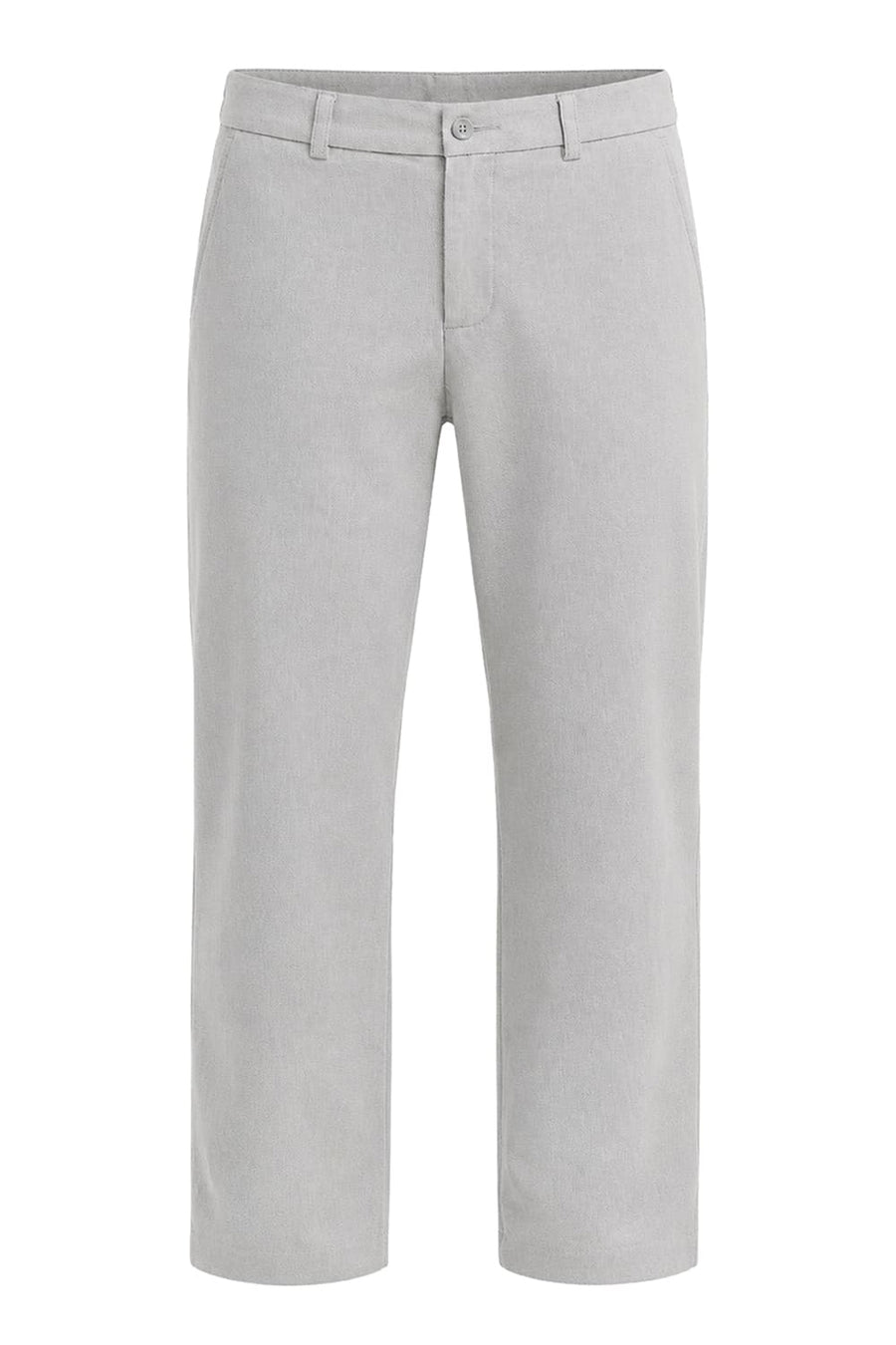 BASICS DRIFT FIT HARBOR MIST GREY COTTON STRETCH STRUCTURE TROUSER