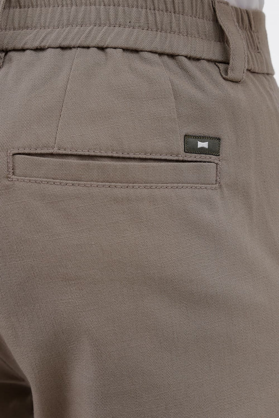 BASICS DRIFT FIT DUSKY GREEN COTTON STRETCH STRUCTURE TROUSER