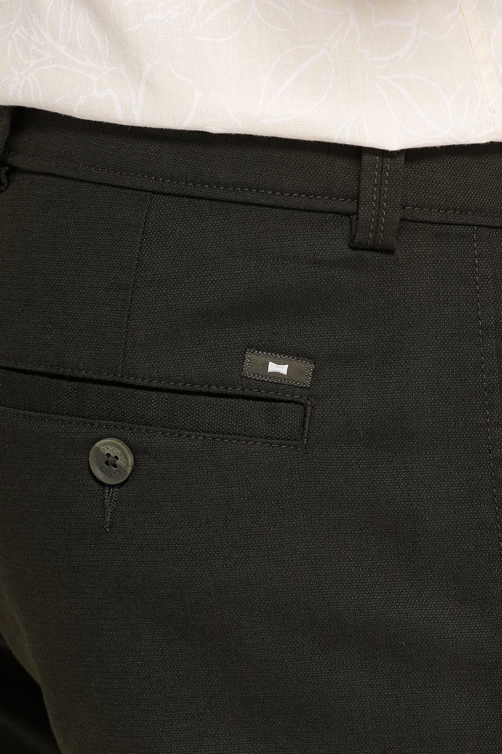 TAPERED FIT COTTON STRETCH TROUSER