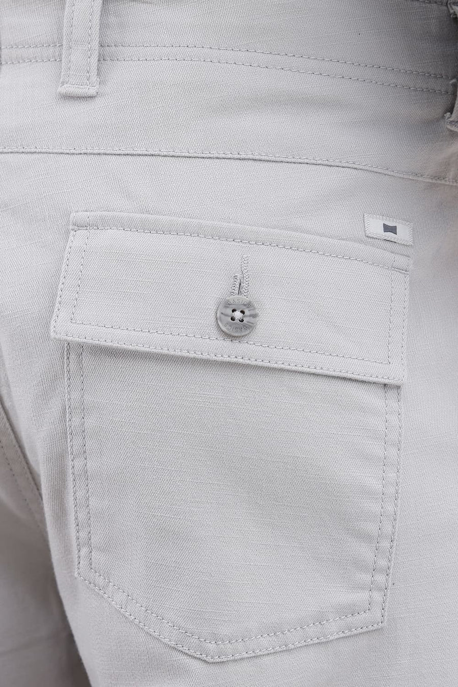 BASICS RELAXED FIT HARBOR MIST GREY COTTON STRETCH STRUCTURE TROUSER
