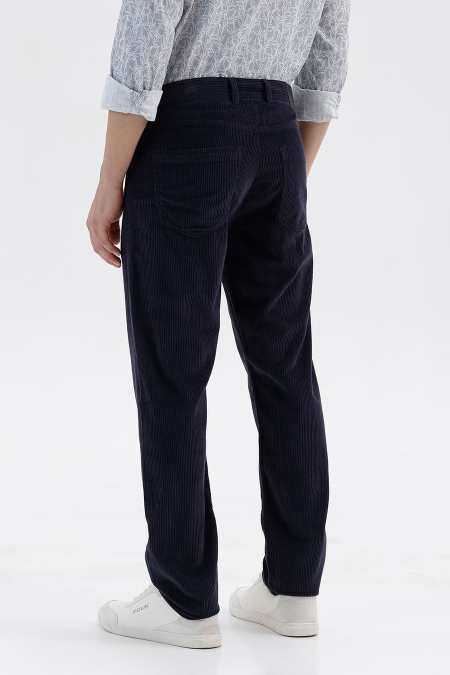 BASICS DRIFT FIT SPELL BOUND NAVY COTTON CORDUROY TROUSER