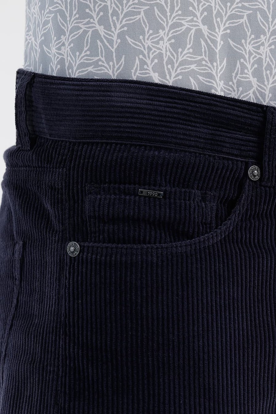 BASICS DRIFT FIT SPELL BOUND NAVY COTTON CORDUROY TROUSER