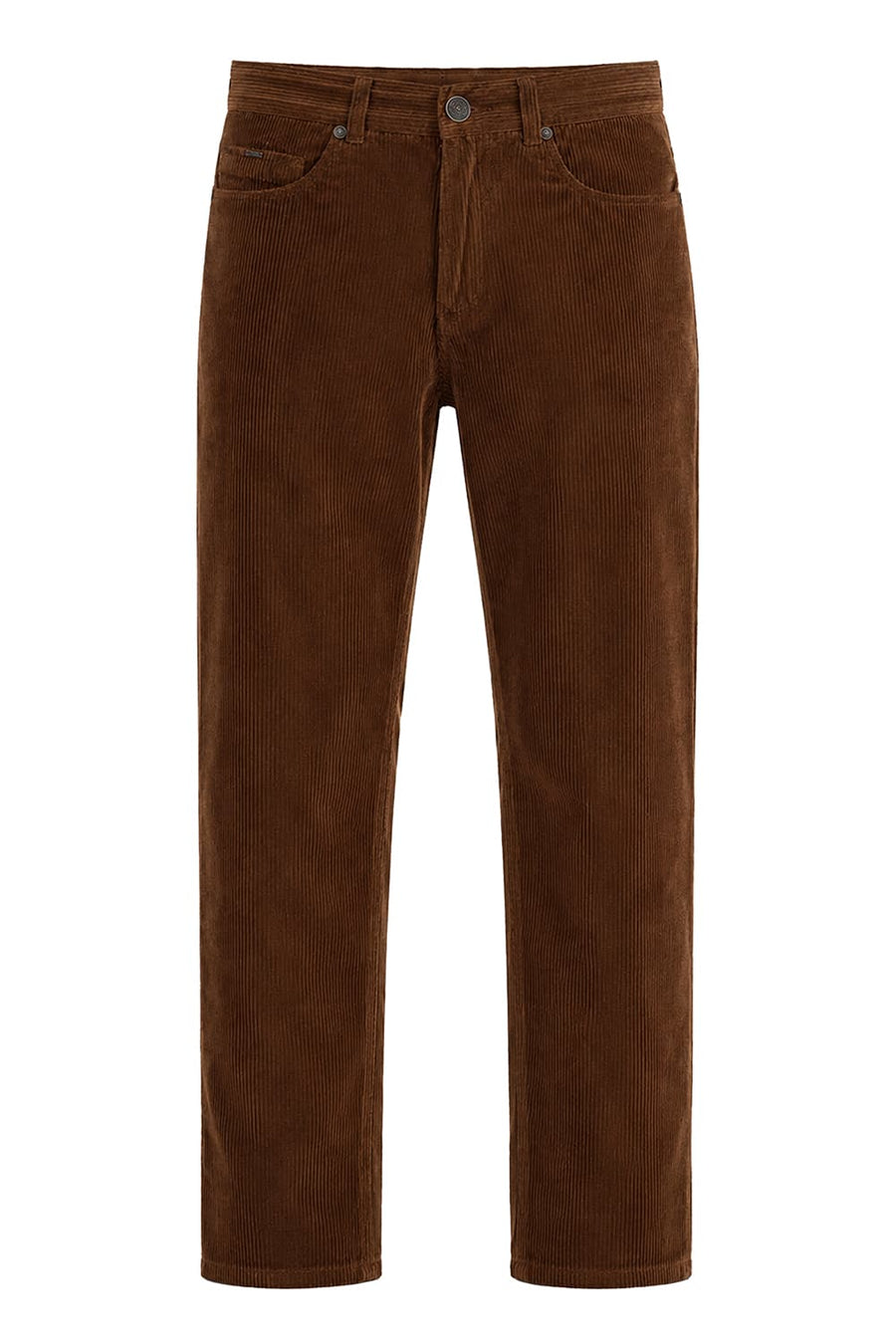 BASICS DRIFT FIT COCOA DARK BROWN COTTON CORDUROY TROUSER