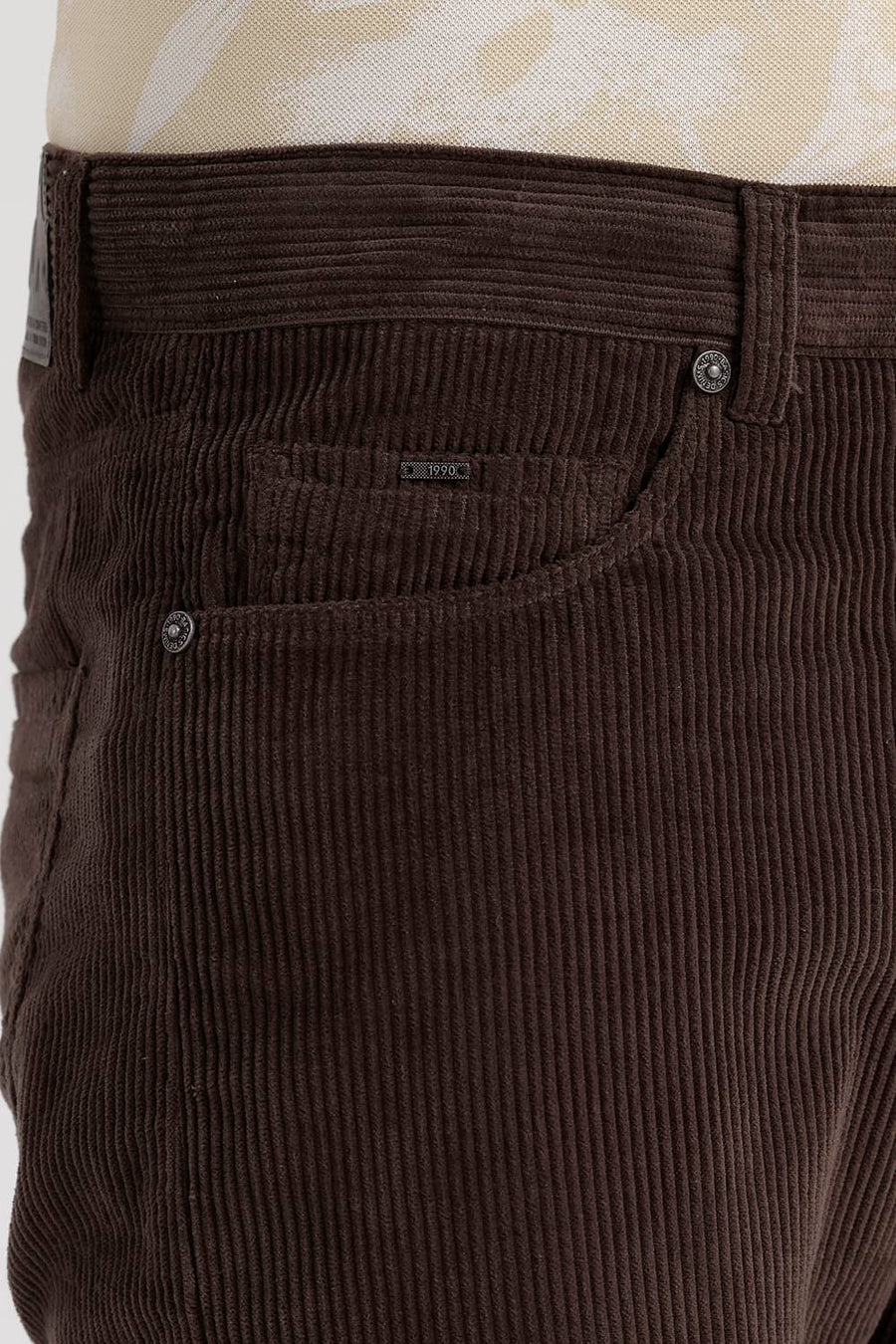 BASICS DRIFT FIT FOREST NIGHT OLIVE COTTON CORDUROY TROUSER