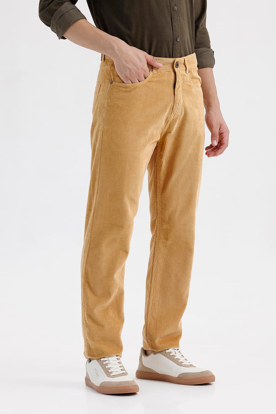 BASICS DRIFT FIT CINAMMON BEIGE COTTON CORDUROY TROUSER