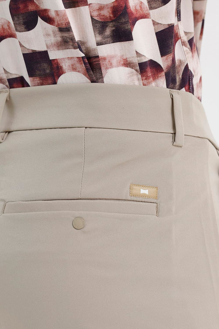 BASICS DRIFT FIT KHAKI POLYESTER PLAIN TROUSER