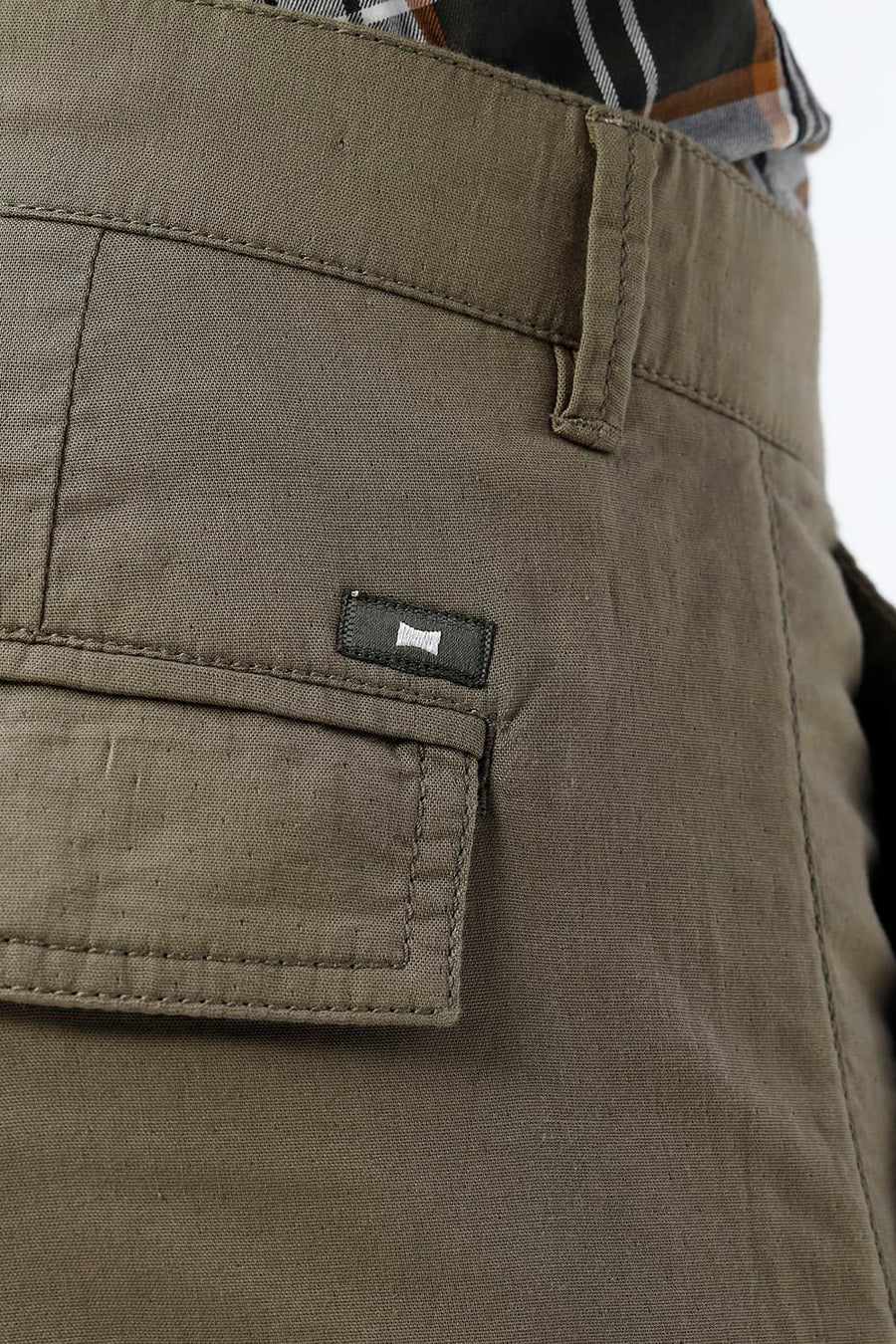 BASICS DRIFT FIT TEA LEAF OLIVE COTTON DOUBLE CLOTH TROUSER