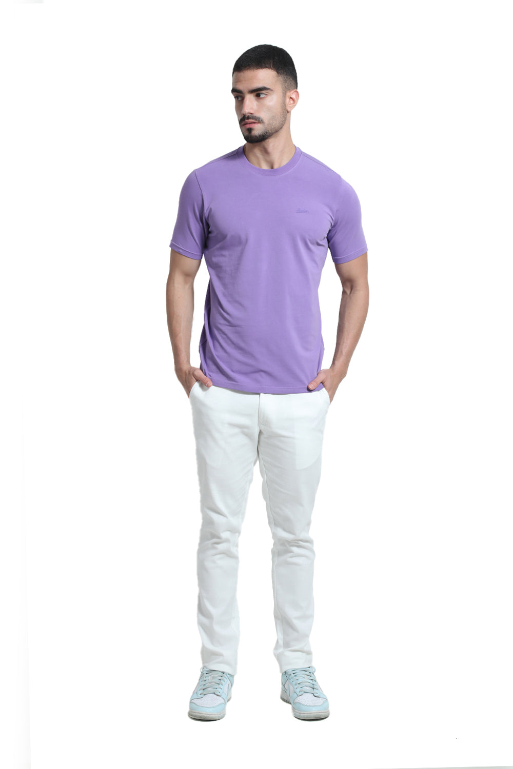 REGULAR FIT COTTON STRETCH CREW T-SHIRT