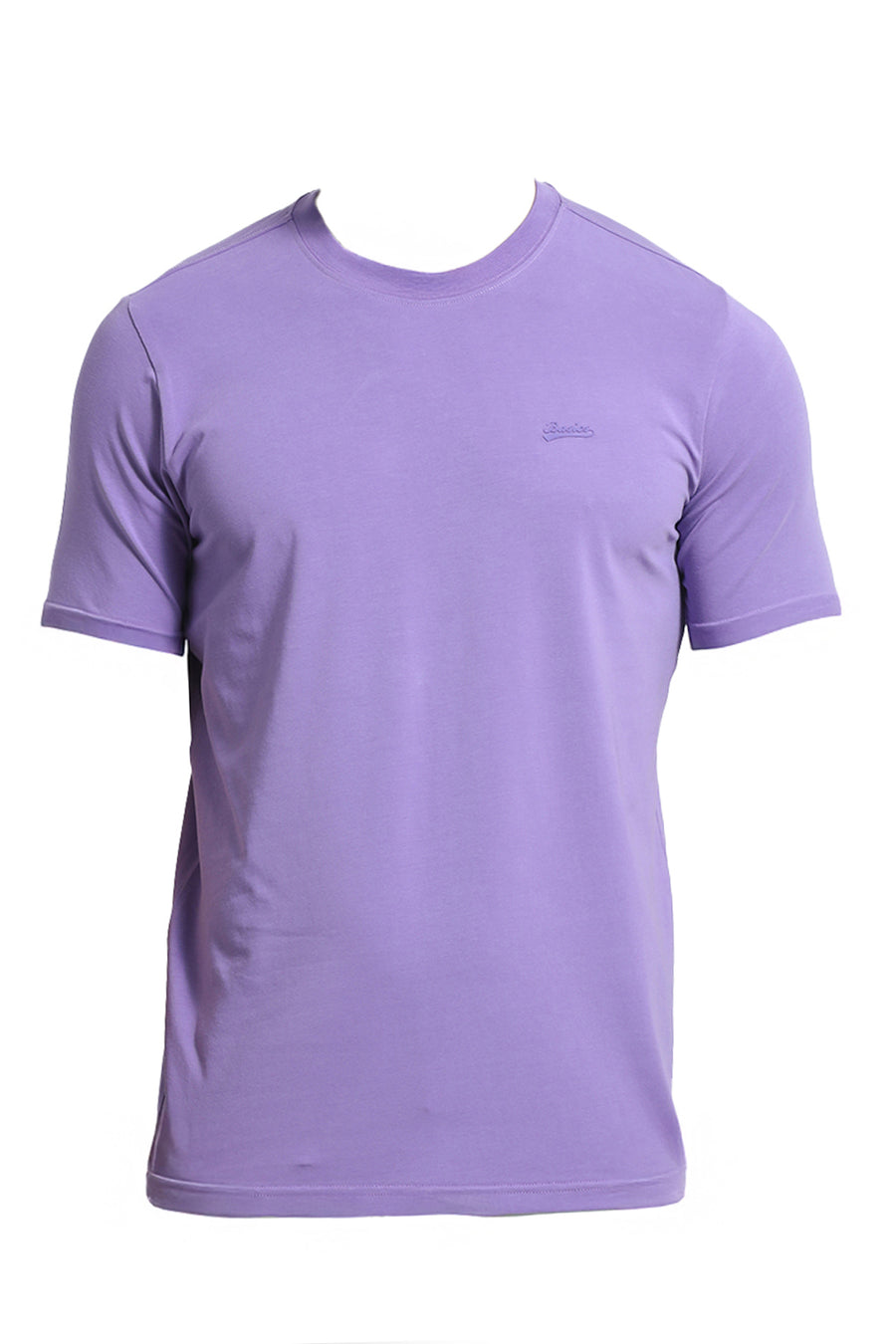 BASICS REGULAR FIT ULTRA VIOLET COTTON STRETCH CREW T-SHIRT