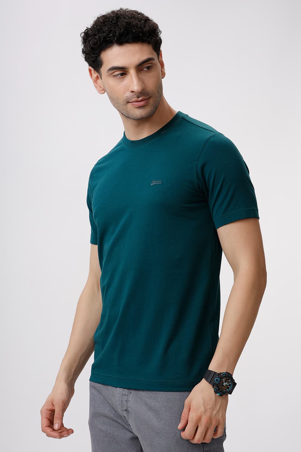 REGULAR FIT COTTON STRETCH CREW T-SHIRT