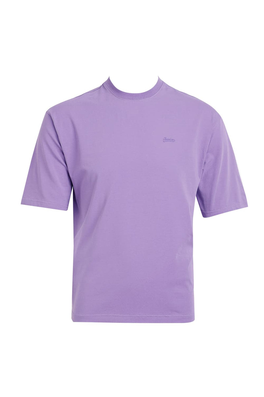 BASICS RELAXED FIT ULTRA VIOLET COTTON STRETCH CREW T-SHIRT