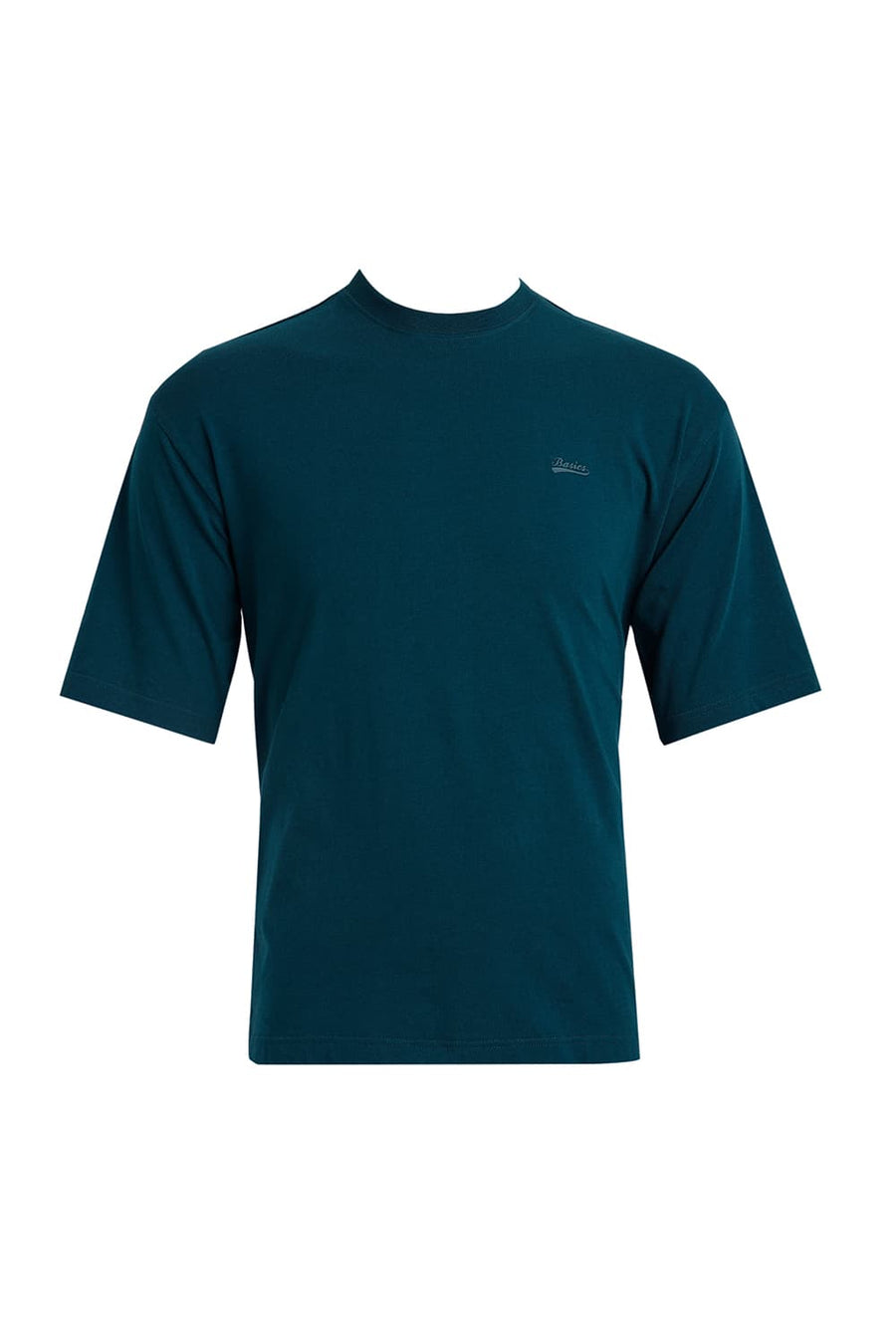 BASICS RELAXED FIT JUNE BUG COTTON STRETCH CREW T-SHIRT