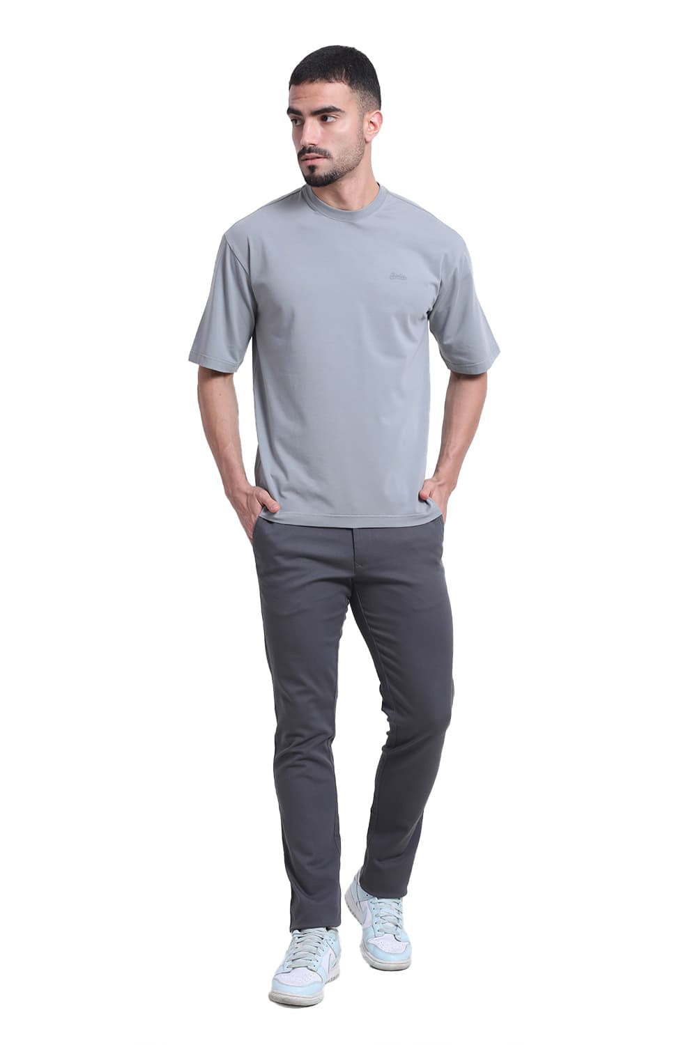 RELAXED FIT COTTON STRETCH CREW T-SHIRT