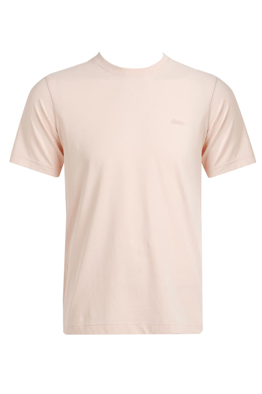 BASICS REGULAR FIT SCALLOP SHELL COTTON STRETCH CREW T-SHIRT