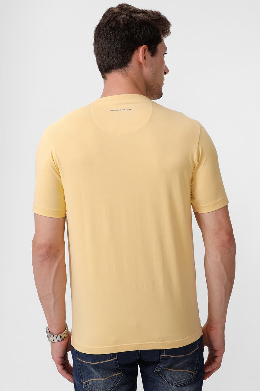 BASICS REGULAR FIT SUN DRESS COTTON STRETCH CREW T-SHIRT