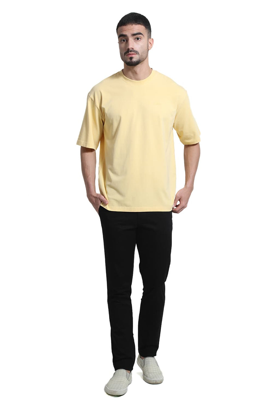 BASICS RELAXED FIT SUN DRESS COTTON STRETCH CREW T-SHIRT