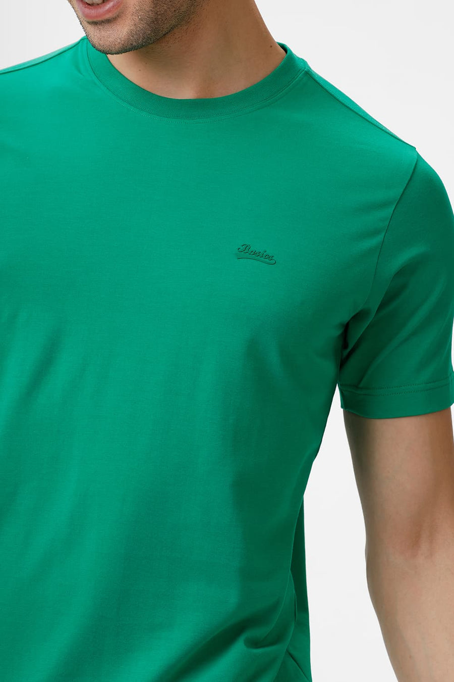 BASICS REGULAR FIT JELLY BEAN COTTON STRETCH CREW T-SHIRT