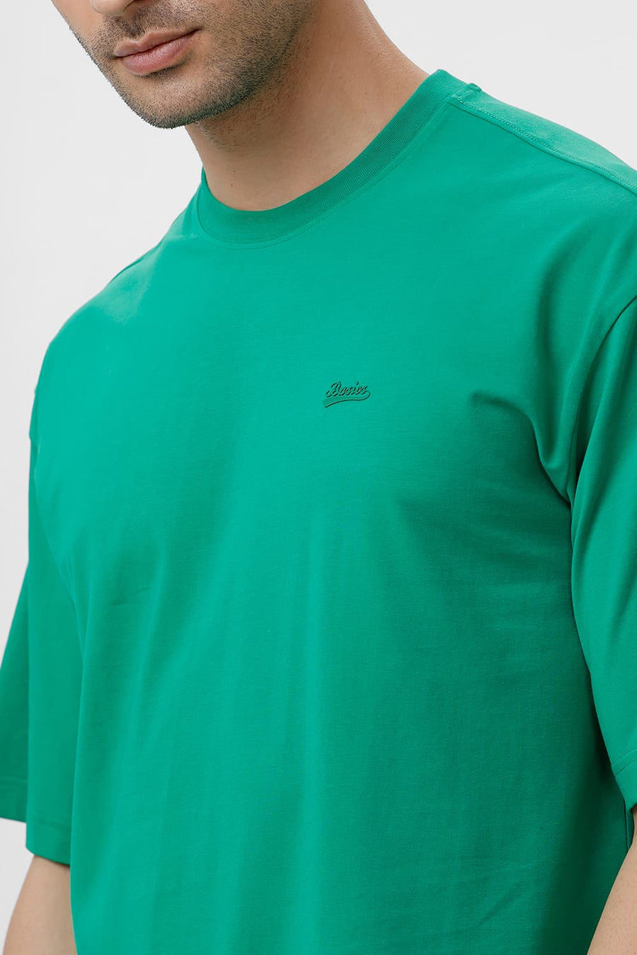 BASICS RELAXED FIT JELLY BEAN COTTON STRETCH CREW T-SHIRT