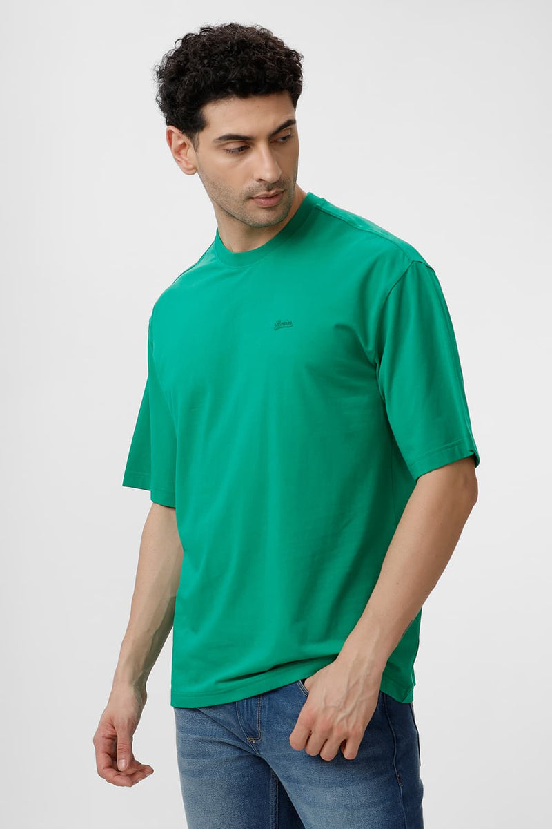 RELAXED FIT COTTON STRETCH CREW T-SHIRT