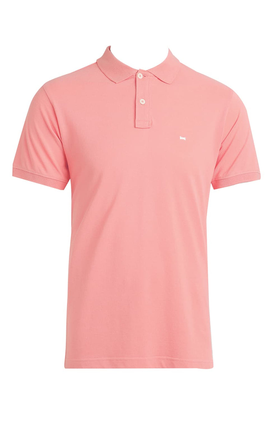 BASICS REGULAR FIT ARPICOT BLUSH COTTON POLO T-SHIRT
