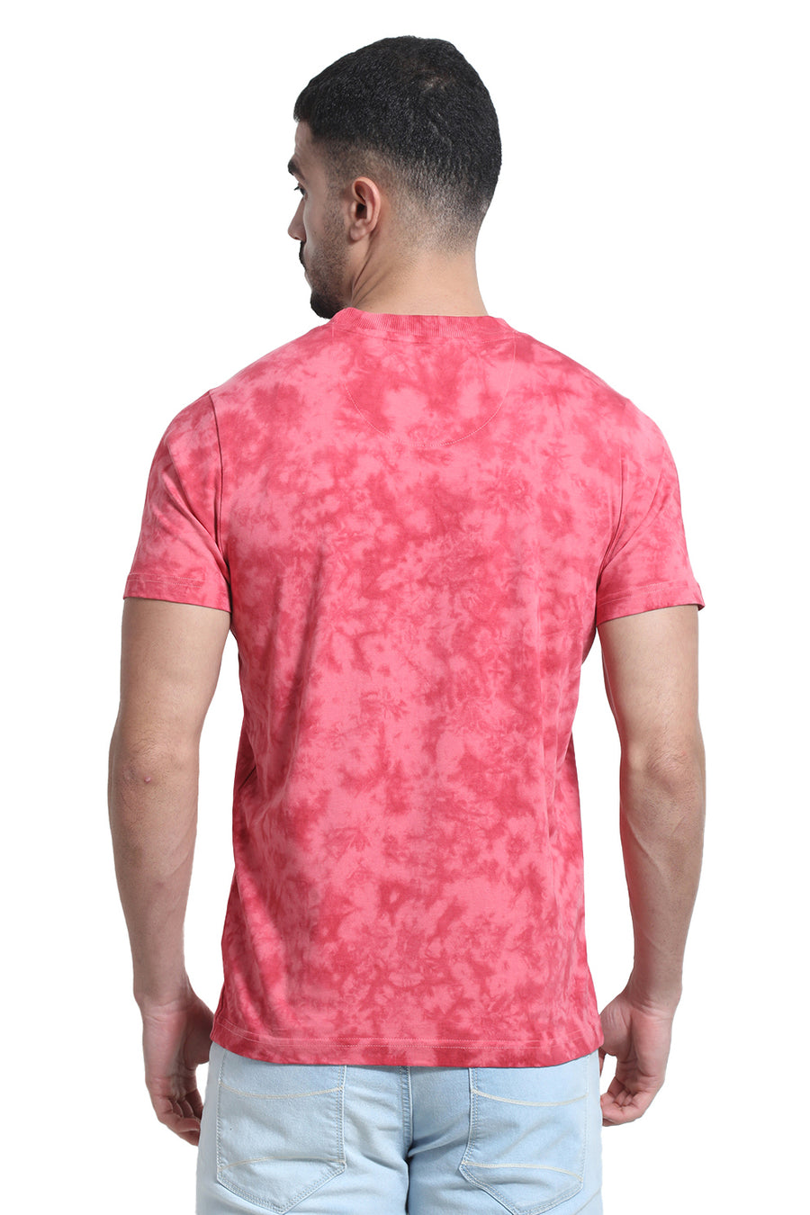 BASICS REGULAR FIT DESERT ROSE & GARNET ROSE COTTON CREW T-SHIRT