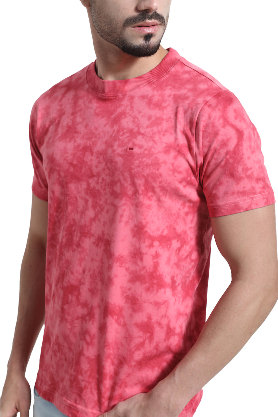 BASICS REGULAR FIT DESERT ROSE & GARNET ROSE COTTON CREW T-SHIRT