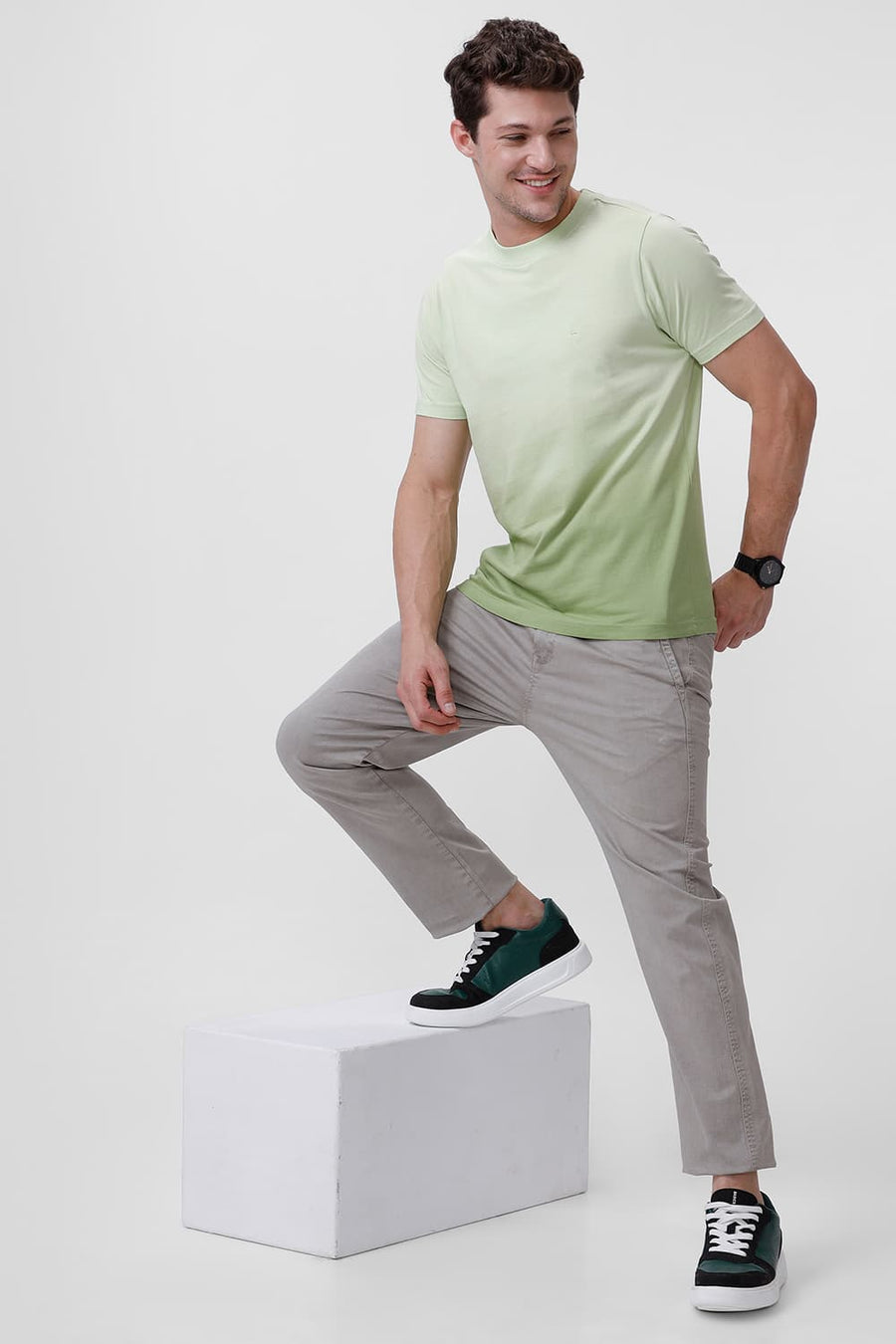 BASICS REGULAR FIT REED COTTON CREW T-SHIRT