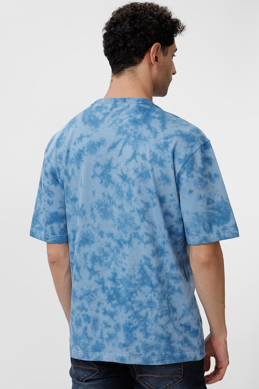 BASICS RELAXED FIT AIRY BLUE & PACIFIC COAST COTTON CREW T-SHIRT