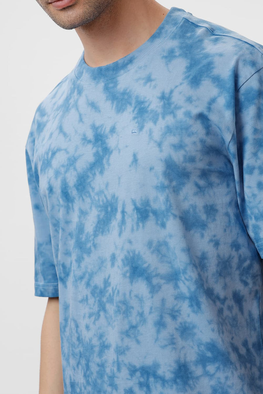 BASICS RELAXED FIT AIRY BLUE & PACIFIC COAST COTTON CREW T-SHIRT