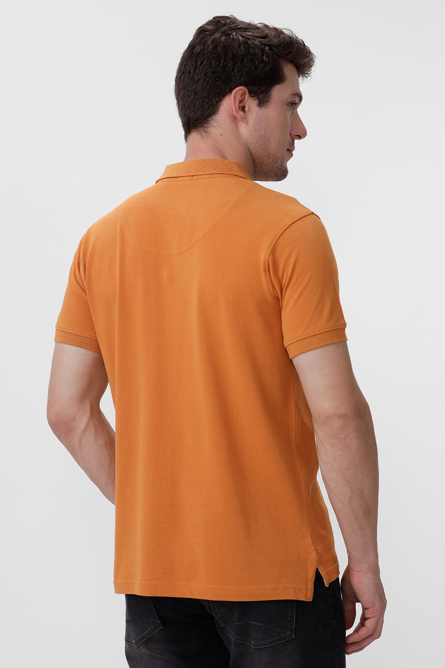 BASICS REGULAR FIT YAM COTTON POLO T-SHIRT