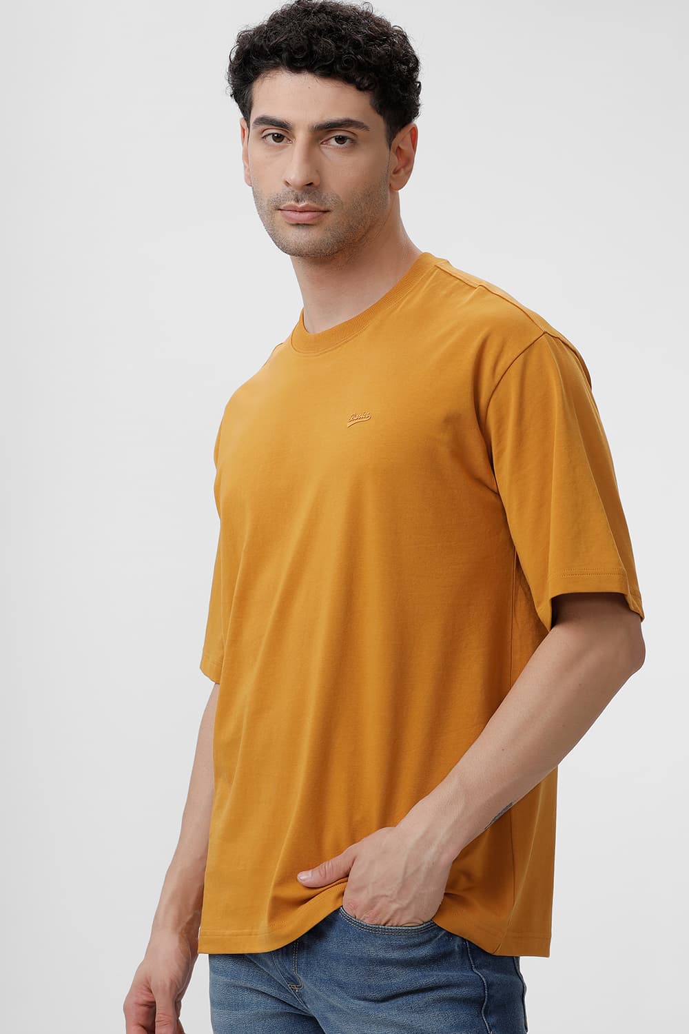 RELAXED FIT COTTON STRETCH CREW T-SHIRT